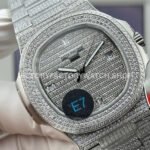 E7 Factory Patek Philippe Nautilus 57191G-001 40mm White Gold Diamond Bezel Diamond Dial