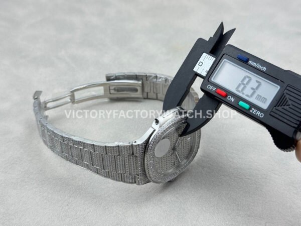 E7 Factory Patek Philippe Nautilus 57191G-001 40mm White Gold Diamond Bezel Diamond Dial