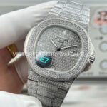 E7 Factory Patek Philippe Nautilus 57191G-001 40mm White Gold Diamond Bezel Diamond Dial