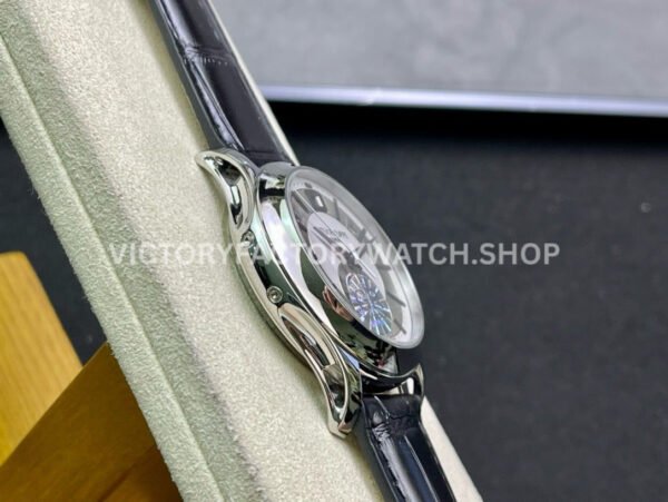 GR Factory Patek Philippe Annual Calendar 5205G-010 40mm White Gold Leather Strap Silver Dial