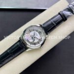 GR Factory Patek Philippe Annual Calendar 5205G-010 40mm White Gold Leather Strap Silver Dial