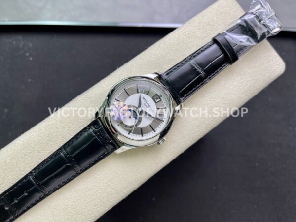GR Factory Patek Philippe Annual Calendar 5205G-010 40mm White Gold Leather Strap Silver Dial