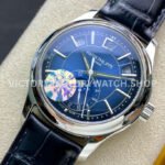 GR Factory Patek Philippe Annual Calendar 5205G-013 40mm White Gold Leather Strap Blue Dial