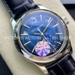 GR Factory Patek Philippe Annual Calendar 5205G-013 40mm White Gold Leather Strap Blue Dial