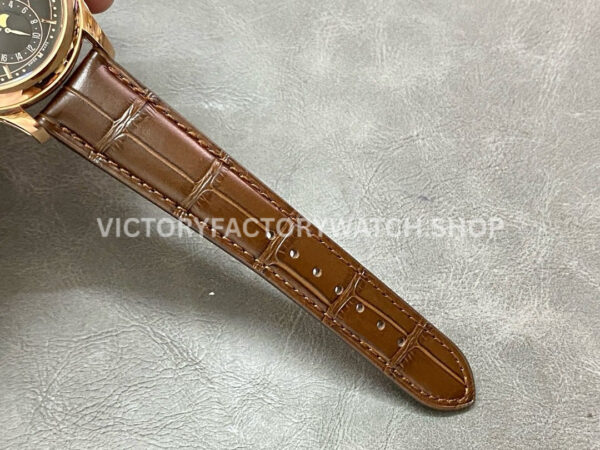 GR Factory Patek Philippe Annual Calendar 5205R-010 40mm Rose Gold Leather Strap Black Dial (1) GR Factory Patek Philippe Annual Calendar 5205R-010 40mm Rose Gold Leather Strap Black Dial
