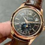 GR Factory Patek Philippe Annual Calendar 5205R-010 40mm Rose Gold Leather Strap Black Dial (8) GR Factory Patek Philippe Annual Calendar 5205R-010 40mm Rose Gold Leather Strap Black Dial