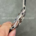 GR Factory Patek Philippe Annual Calendar 5205G-010 40mm White Gold Leather Strap Black Dial