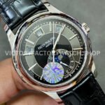 GR Factory Patek Philippe Annual Calendar 5205G-010 40mm White Gold Leather Strap Black Dial
