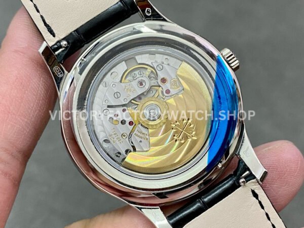 GR Factory Patek Philippe Annual Calendar 5205G-010 40mm White Gold Leather Strap Black Dial