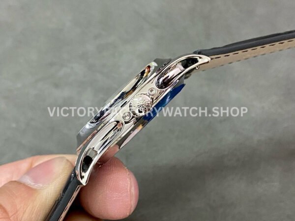 GR Factory Patek Philippe Annual Calendar 5205G-010 40mm White Gold Leather Strap Black Dial