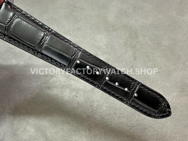 GR Factory Patek Philippe Annual Calendar 5205G-010 40mm White Gold Leather Strap Black Dial