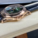 GR Factory Patek Philippe Annual Calendar 5205R-011 40mm Rose Gold Leather Strap Green Dial