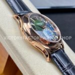 GR Factory Patek Philippe Annual Calendar 5205R-011 40mm Rose Gold Leather Strap Green Dial