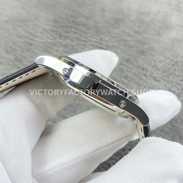 GR Factory Patek Philippe Annual Calendar 5396G-011 38.5mm White Gold Leather Strap Silver Dial