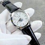 GR Factory Patek Philippe Annual Calendar 5396G-011 38.5mm White Gold Leather Strap Silver Dial