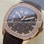 GR Factory Patek Philippe Aquanaut 5268/200R-010 38.8mm Rose Gold Brown Rubber Strap Brown Dial