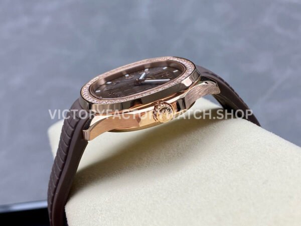 GR Factory Patek Philippe Aquanaut 5268/200R-010 38.8mm Rose Gold Brown Rubber Strap Brown Dial