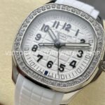 GR Factory Patek Philippe Aquanaut 5269/200-001 38.8mm White Gold White Rubber Strap Arabic Numerals White Dial