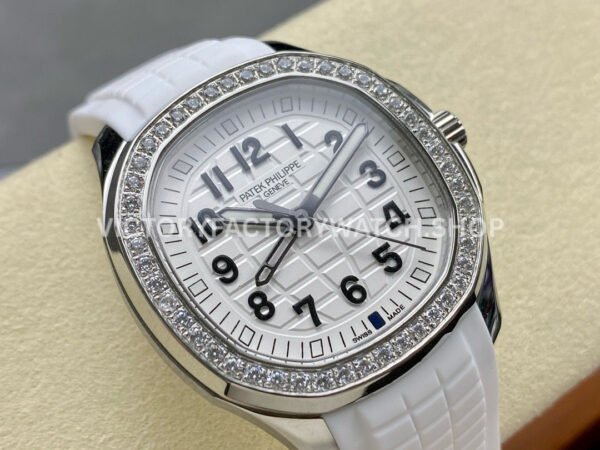 GR Factory Patek Philippe Aquanaut 5269/200-001 38.8mm White Gold White Rubber Strap Arabic Numerals White Dial