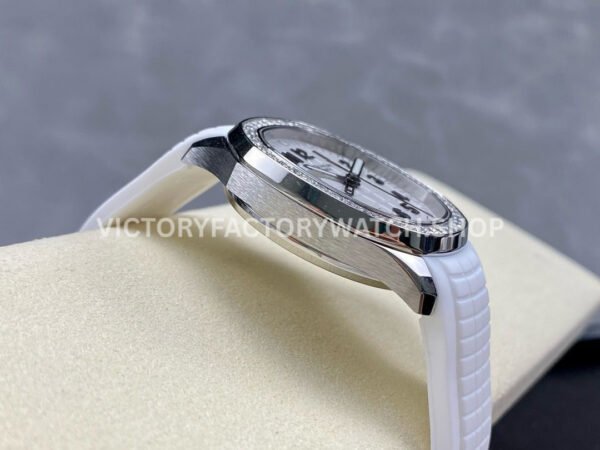 GR Factory Patek Philippe Aquanaut 5269/200-001 38.8mm White Gold White Rubber Strap Arabic Numerals White Dial