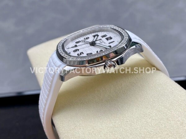 GR Factory Patek Philippe Aquanaut 5269/200-001 38.8mm White Gold White Rubber Strap Arabic Numerals White Dial