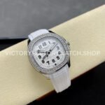 GR Factory Patek Philippe Aquanaut 5269/200-001 38.8mm White Gold White Rubber Strap Arabic Numerals White Dial