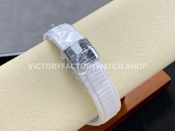 GR Factory Patek Philippe Aquanaut 5269/200-001 38.8mm White Gold White Rubber Strap Arabic Numerals White Dial