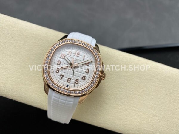 GR Factory Patek Philippe Aquanaut 5269/200R-001 38.8mm Rose Gold White Rubber Strap Arabic Numerals White Dial