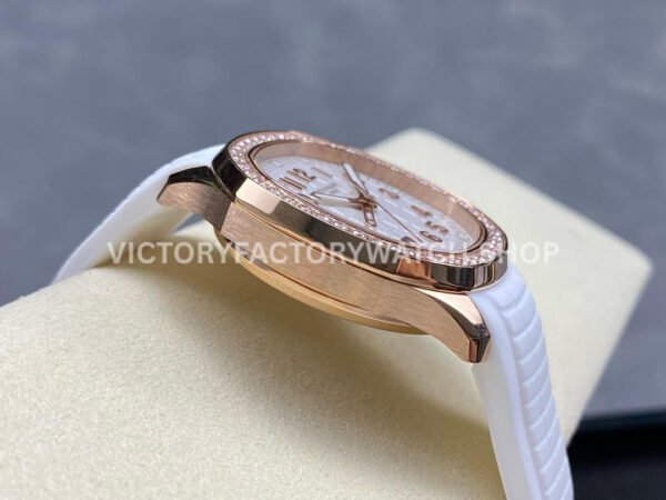 GR Factory Patek Philippe Aquanaut 5269/200R-001 38.8mm Rose Gold White Rubber Strap Arabic Numerals White Dial
