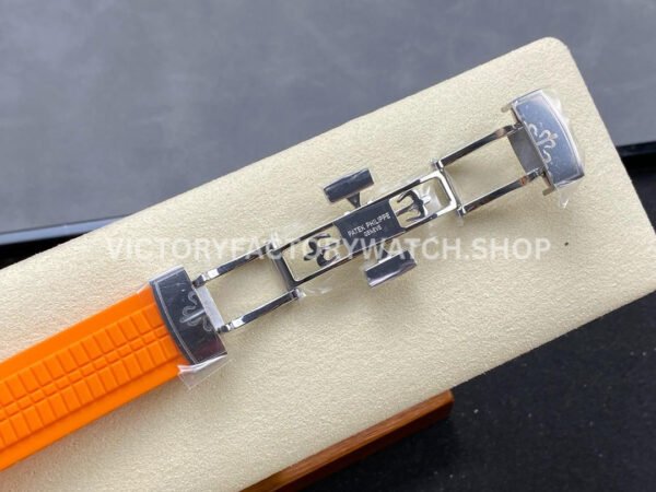 GR Factory Patek Philippe Aquanaut 5968A-001 42.2mm Steel Orange Rubber Strap Black Dial