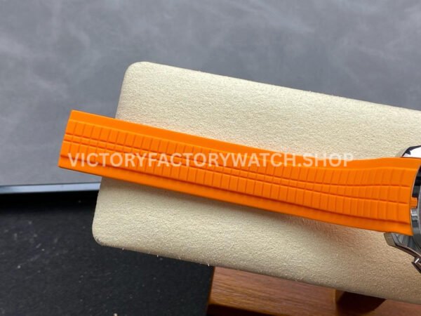 GR Factory Patek Philippe Aquanaut 5968A-001 42.2mm Steel Orange Rubber Strap Black Dial