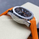GR Factory Patek Philippe Aquanaut 5968A-001 42.2mm Steel Orange Rubber Strap Black Dial