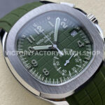 GR Factory Patek Philippe Aquanaut 5968G-010 42.2mm Steel Green Rubber Strap Green Dial (1) GR Factory Patek Philippe Aquanaut 5968G-010 42.2mm Steel Green Rubber Strap Green Dial