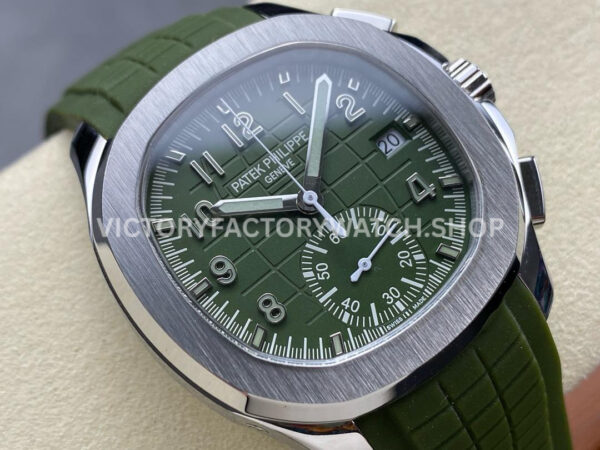 GR Factory Patek Philippe Aquanaut 5968G-010 42.2mm Steel Green Rubber Strap Green Dial (1) GR Factory Patek Philippe Aquanaut 5968G-010 42.2mm Steel Green Rubber Strap Green Dial