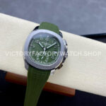 GR Factory Patek Philippe Aquanaut 5968G-010 42.2mm Steel Green Rubber Strap Green Dial (4) GR Factory Patek Philippe Aquanaut 5968G-010 42.2mm Steel Green Rubber Strap Green Dial