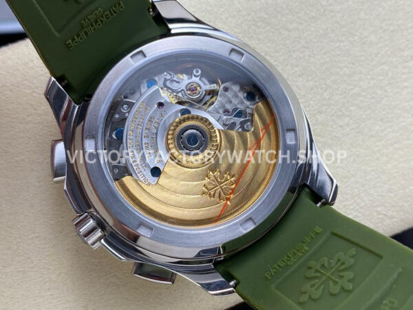 GR Factory Patek Philippe Aquanaut 5968G-010 42.2mm Steel Green Rubber Strap Green Dial (5) GR Factory Patek Philippe Aquanaut 5968G-010 42.2mm Steel Green Rubber Strap Green Dial