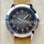 GR Patek Philippe Calatrava 5226G-001 black dial brown strap