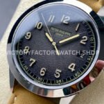 GR Factory Patek Philippe Calatrava 5226G-001 40mm White Gold Brown Leather Strap Arabic Numerals Black Dial