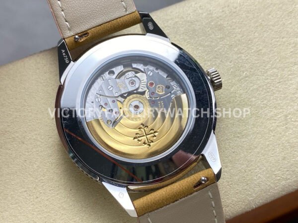 GR Factory Patek Philippe Calatrava 5226G-001 40mm White Gold Brown Leather Strap Arabic Numerals Black Dial