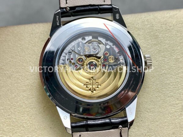 GR Factory Patek Philippe Calatrava 5226G-001 40mm White Gold Leather Strap Arabic Numerals Black Dial