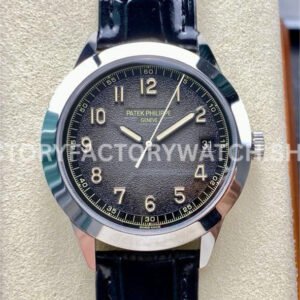 GR Patek Philippe Calatrava 5226G-001 black dial leather strap