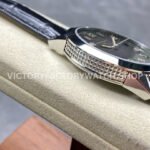 GR Factory Patek Philippe Calatrava 5226G-001 40mm White Gold Leather Strap Arabic Numerals Black Dial