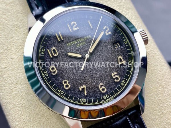 GR Factory Patek Philippe Calatrava 5226G-001 40mm White Gold Leather Strap Arabic Numerals Black Dial