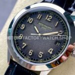 GR Factory Patek Philippe Calatrava 5226G-001 40mm White Gold Leather Strap Arabic Numerals Black Dial