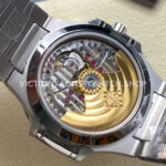 GR Factory Patek Philippe Emerald Nautilus 5711-111P-001 35.2mm Full Platinum Gray Dial (2) GR Factory Patek Philippe Emerald Nautilus 5711/111P-001 35.2mm Full Platinum Blue Diamond Bezel Gray Dial