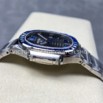 GR Factory Patek Philippe Emerald Nautilus 5711-111P-001 35.2mm Full Platinum Gray Dial (6) GR Factory Patek Philippe Emerald Nautilus 5711/111P-001 35.2mm Full Platinum Blue Diamond Bezel Gray Dial