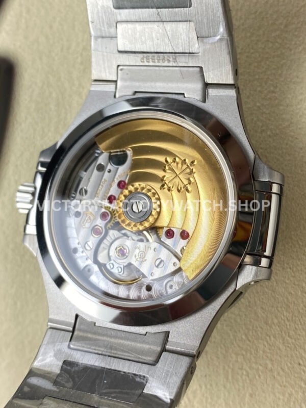 GR Factory Patek Philippe Emerald Nautilus 5711-112P-001 35.2mm Full Platinum Red Diamond Bezel Black Dial