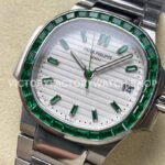 GR Factory Patek Philippe Emerald Nautilus 5711/113P-010 35.2mm Full Platinum Green Diamond White Dial