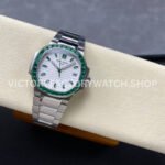 GR Factory Patek Philippe Emerald Nautilus 5711/113P-010 35.2mm Full Platinum Green Diamond White Dial