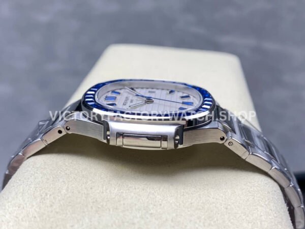 GR Factory Patek Philippe Emerald Nautilus 5711/113P 35.2mm Full Platinum Blue Diamond White Dial